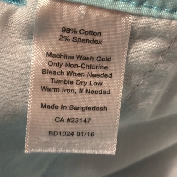 Talbots Mid Rise the weekend chino pants Ankle toile beach‎ resort blue … - Picture 7 of 11